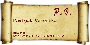 Pavlyak Veronika névjegykártya